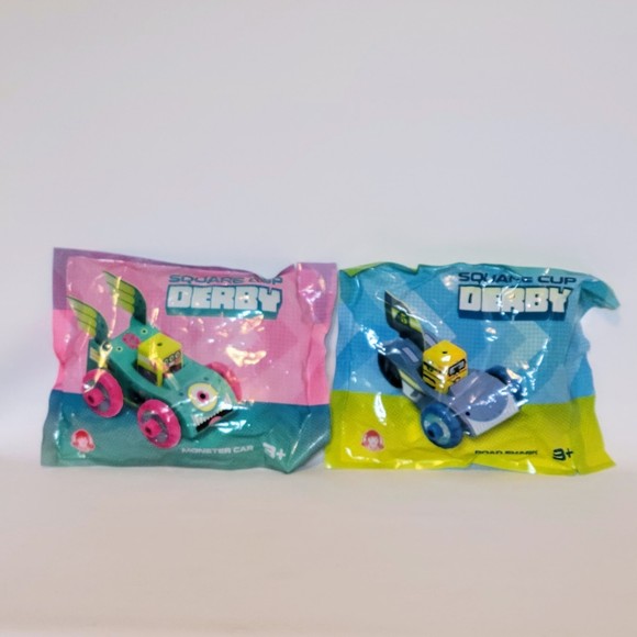 Wendy's Square Cup Derby Kids Meal Toys 2021. Lot Of 2. New. - Picture 7 of 7